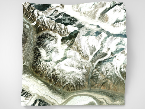 Mountain landscape Crown Peak China 3D Model
