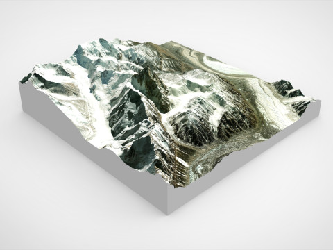 Mountain landscape Crown Peak China 3D Model