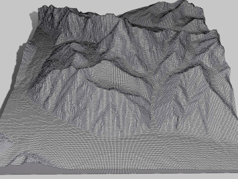 Mountain landscape Crown Peak China 3D Model