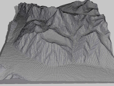 Mountain landscape Crown Peak China 3D Model