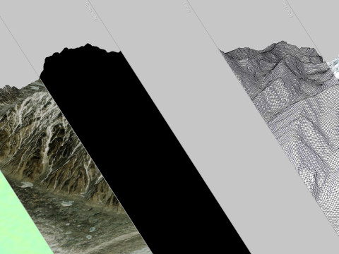 Mountain landscape Crown Peak China 3D Model