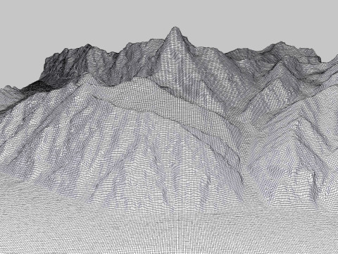 Mountain landscape Crown Peak China 3D Model