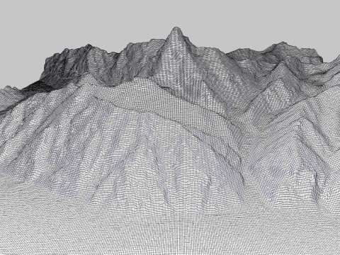 Mountain landscape Crown Peak China 3D Model