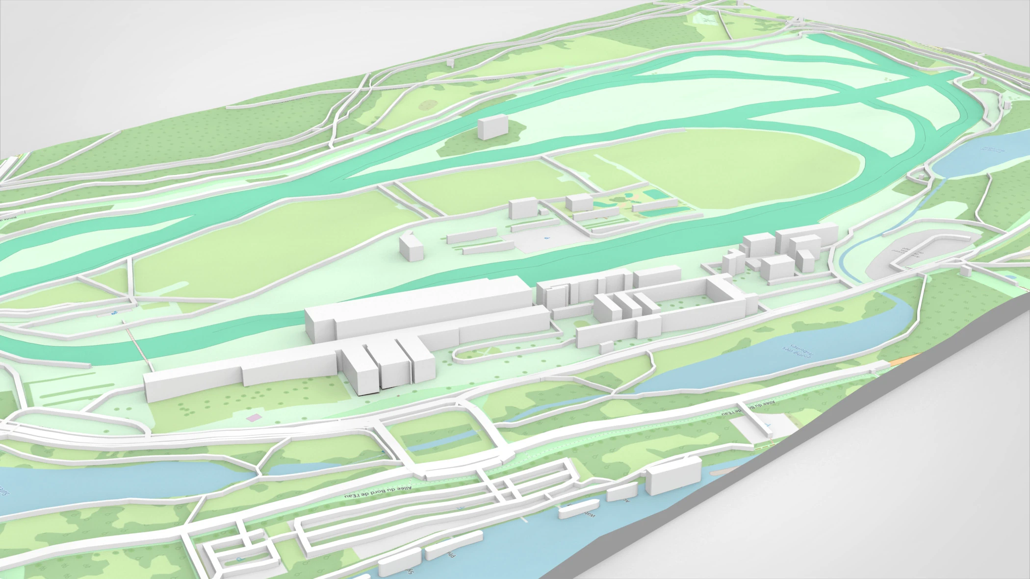 Longchamp hippodrome Paris France 3D Model .c4d .max .obj .3ds .fbx .stl .blend 