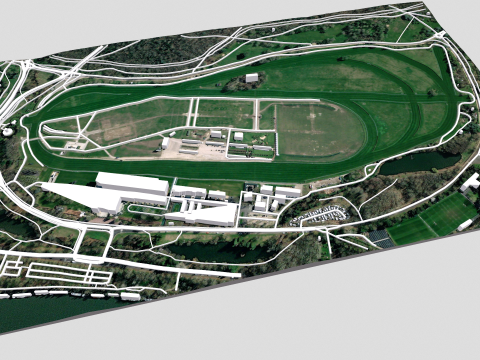Longchamp hippodrome Paris France Modelo 3D