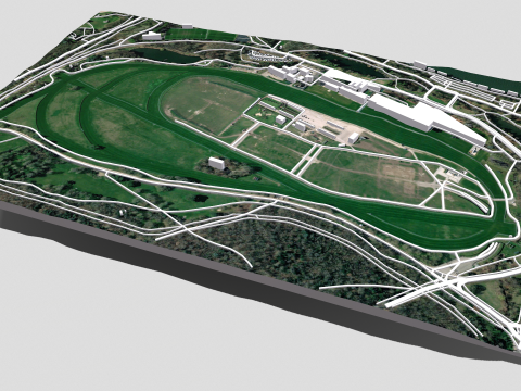 Longchamp hippodrome Paris France Modelo 3D