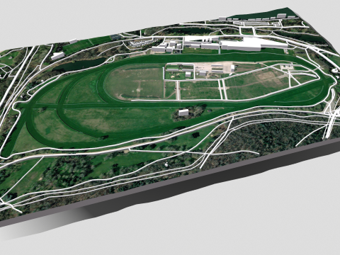 Longchamp hippodrome Paris France Modelo 3D