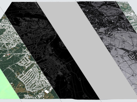 Cityscape Mulheim an der Ruhr Germany Modello 3D