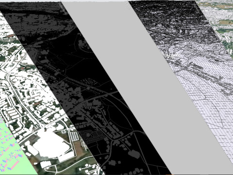 Cityscape Mulheim an der Ruhr Germany Modello 3D