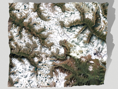 Mountain landscape Khakaborazi National Park 3D Model