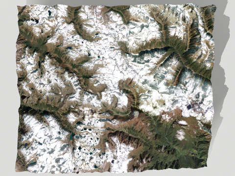Paesaggio montano Parco Nazionale Khakaborazi Modello 3D