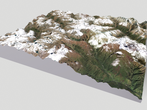 Mountain landscape Khakaborazi National Park Modelo 3D