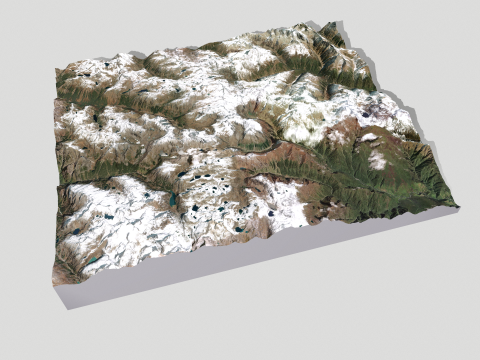 Mountain landscape Khakaborazi National Park Modelo 3D