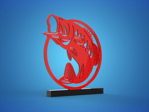 Fish statue Model 3D