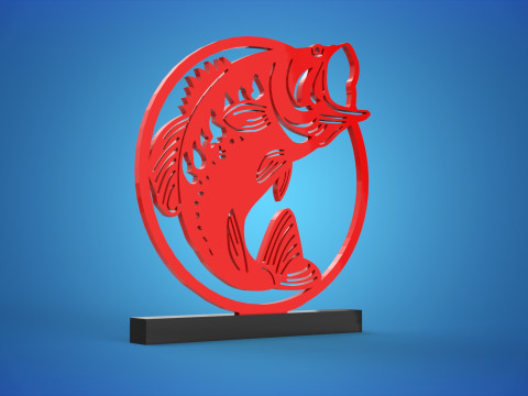 Fish statue Model 3D