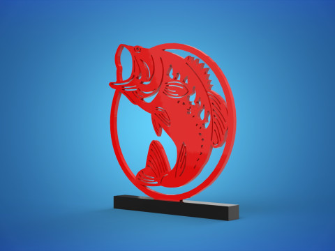 Fish statue Model 3D
