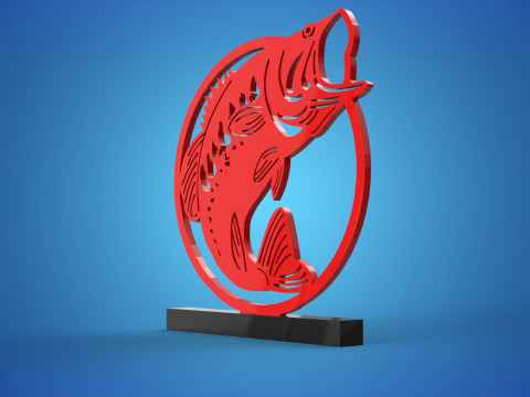 Fish statue Model 3D