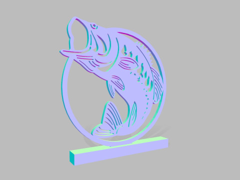 Fish statue Model 3D