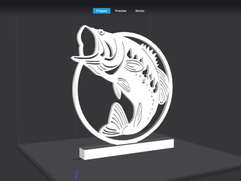 Fish statue Model 3D