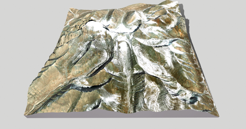 Mountain landscape Naqu Glacier Nepal 3D Model .c4d .max .obj .3ds .fbx .stl .blend