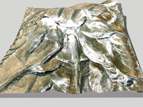 Mountain landscape Naqu Glacier Nepal Model 3D