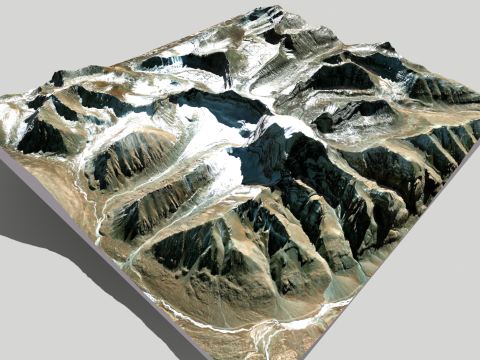 Mountain landscape Naqu Glacier Nepal 3D Model