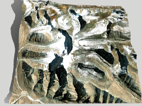 Mountain landscape Naqu Glacier Nepal 3D Model