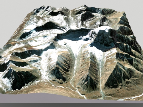 Mountain landscape Naqu Glacier Nepal 3D Model