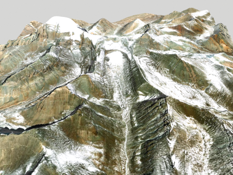 Mountain landscape Naqu Glacier Nepal 3D Model