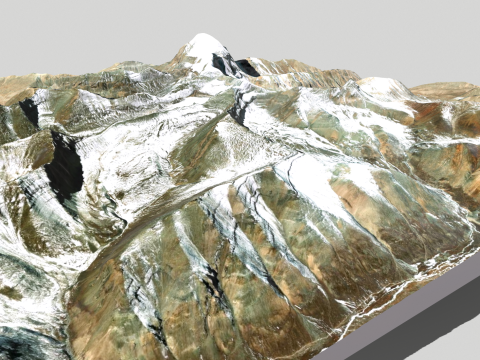 Mountain landscape Naqu Glacier Nepal 3D Model