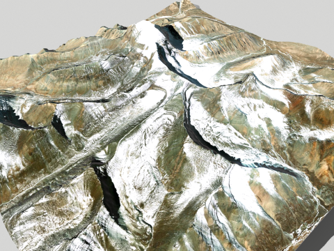 Mountain landscape Naqu Glacier Nepal 3D Model