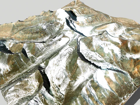 Mountain landscape Naqu Glacier Nepal 3D Model