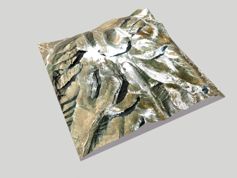 Mountain landscape Naqu Glacier Nepal 3D Model
