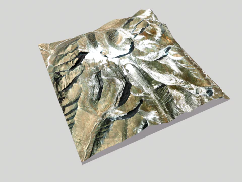 Mountain landscape Naqu Glacier Nepal 3D Model