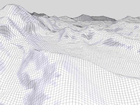 Mountain landscape Naqu Glacier Nepal 3D Model