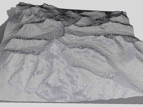 Mountain landscape Naqu Glacier Nepal 3D Model