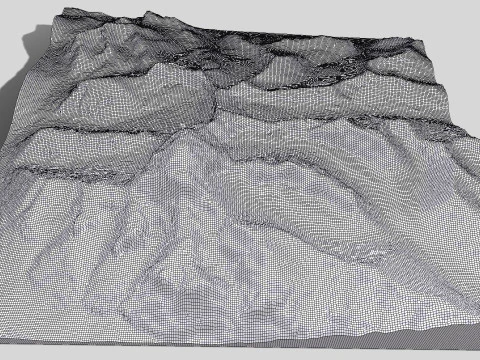 Mountain landscape Naqu Glacier Nepal 3D Model