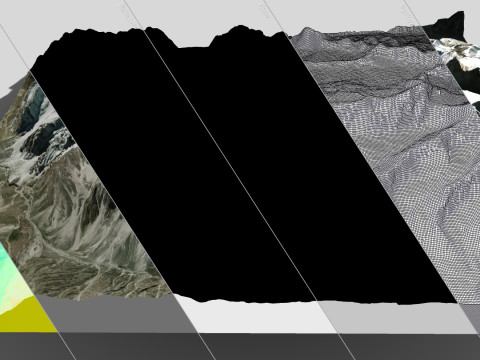 Mountain landscape The Arwa Group Himalayan peaks 3D Model
