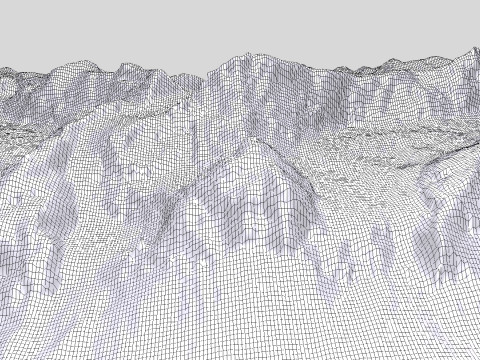 Mountain landscape The Arwa Group Himalayan peaks 3D Model