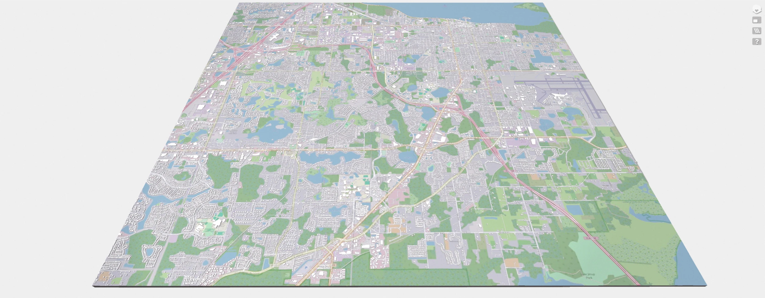 Cityscape Sanford Florida United States 3D Model .c4d .max .obj .3ds .fbx .stl .blend