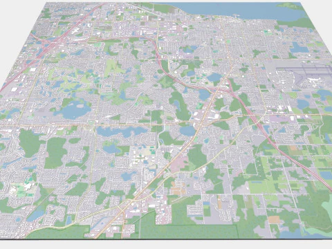 Paisagem urbana Sanford Fl&oacute;rida Estados Unidos Modelo 3D