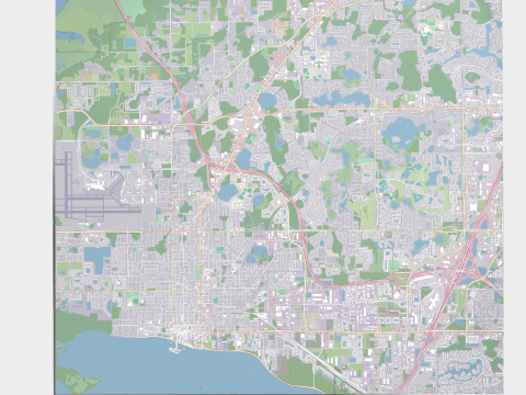 Cityscape Sanford Florida United States 3D Model