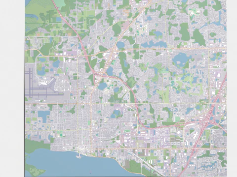Cityscape Sanford Florida United States 3D Model