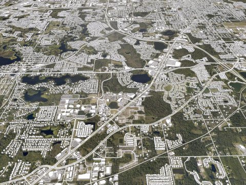 Cityscape Sanford Florida United States 3D Model