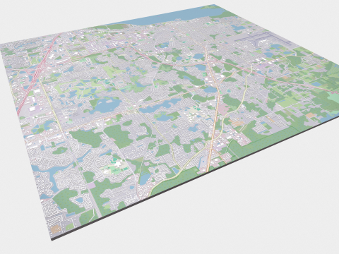 Cityscape Sanford Florida United States 3D Model