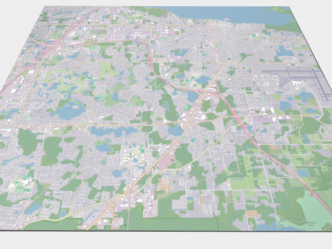 Cityscape Sanford Florida United States 3D Model