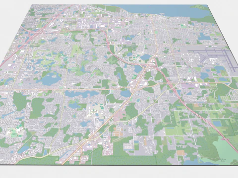 Cityscape Sanford Florida United States 3D Model