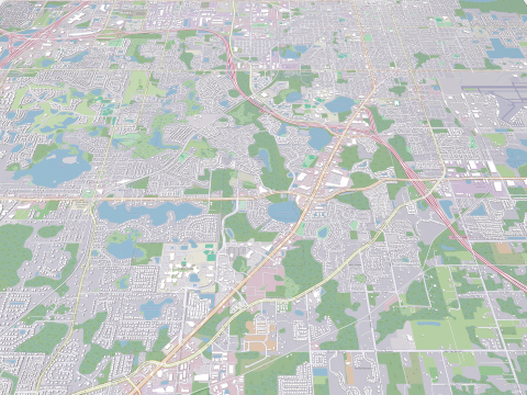 Cityscape Sanford Florida United States 3D Model