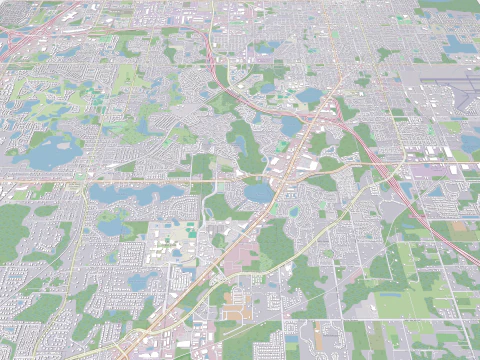 Cityscape Sanford Florida United States 3D Model