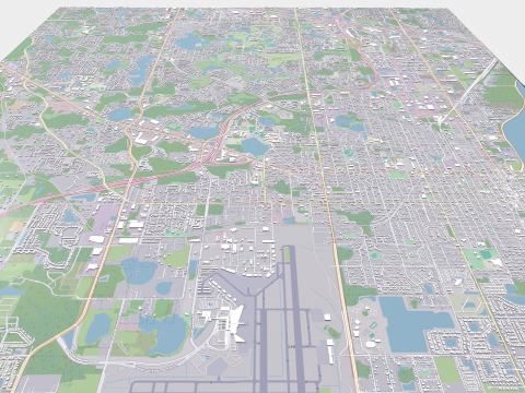 Cityscape Sanford Florida United States 3D Model